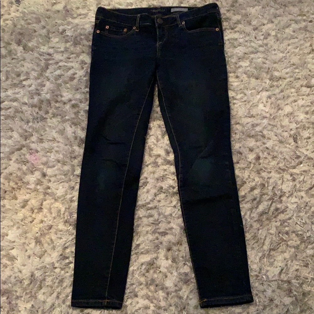 Dark wash skinny jeans